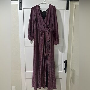Elegant Purple Wrap Dress